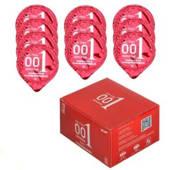 Bao cao su siêu mỏng OLO 001 đỏ ấm nóng