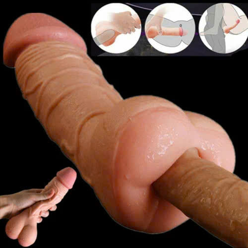 Dương vật kết hợp hậu môn và đôn dên 3in1 Jiuai