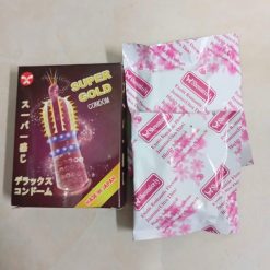 Bao cao su gân gai bi Super Gold - hộp 2 cái