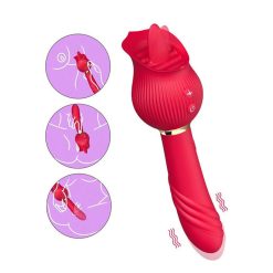Chày rung thụt hoa hồng kết hợp lưỡi liếm siêu sướng